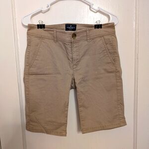 American Eagle Khaki Bermuda Shorts